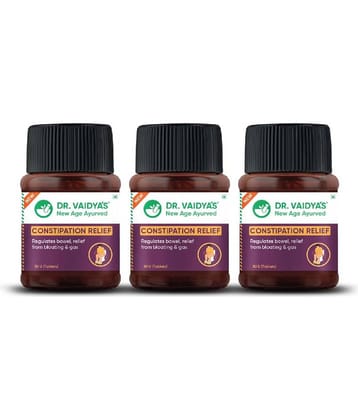 Dr. Vaidya'S Constipation Relief Capsules|Ayurvedic|Relievs Gas & Bloating|(30 Tablets Each)Po3