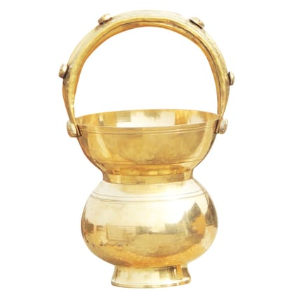 Brass Kamandal 1.2 Ltr. � Holy Water Pot for Pooja & Temple, Height : 10 Inch (ZMAS129 C)