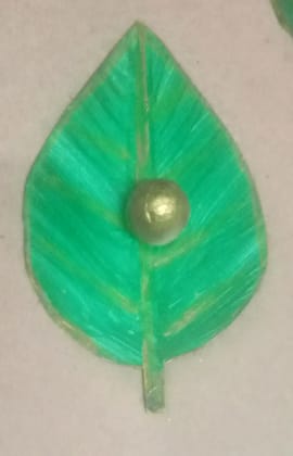 Artificial Leaf and golden Coloured  Supari