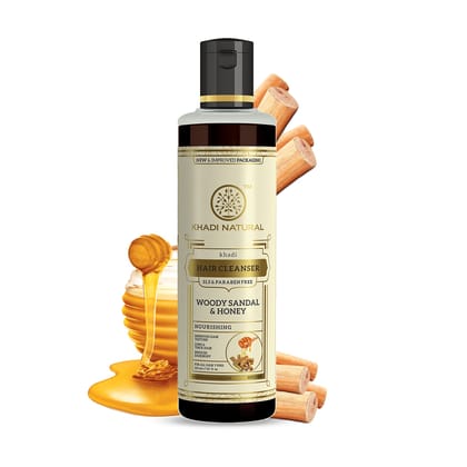 Khadi Natural Woody Sandal & Honey Hair Cleanser SLS & Paraben Free - 210ml Sale