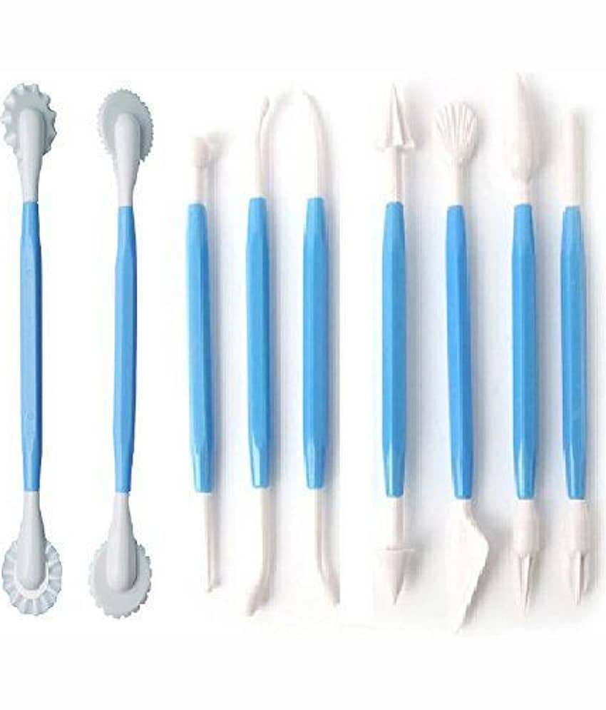 YUTIRITI Set of 9 Fondant Cake Graver Modeling Kit Cupcake Cake Decorating Pastry Tools