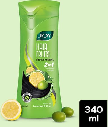Joy Hair Dryness Control Conditioning Shampoo with Lemon & Olives 340ml, (Pack of 1)