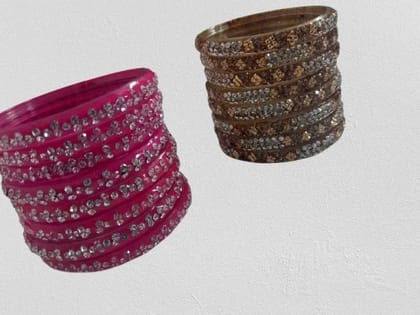 Elegant Stone Bangles Set for Women