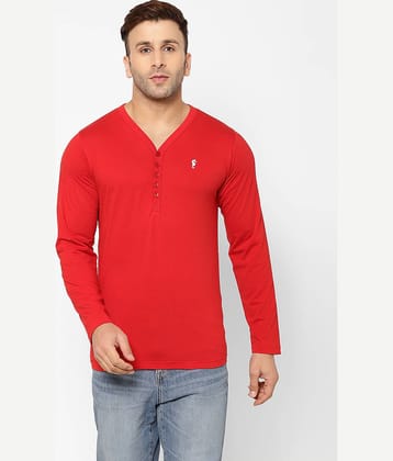 EPPE Pack of 1 Cotton Slim Fit Solid Full Sleeves Men's Polo T Shirt ( Red )