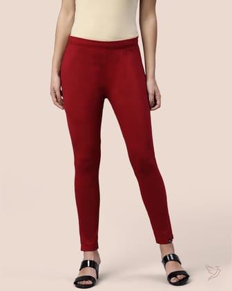 Sleek Kurti Pant - La Burgandy-S / La Burgandy