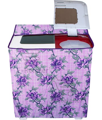 E-Retailer Single Polyester Purple Washing Machine Cover for Universal 8 kg Semi-Automatic