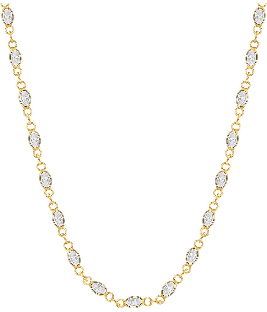 Silver Shine Gold Plated Chain ( Set of 1 )