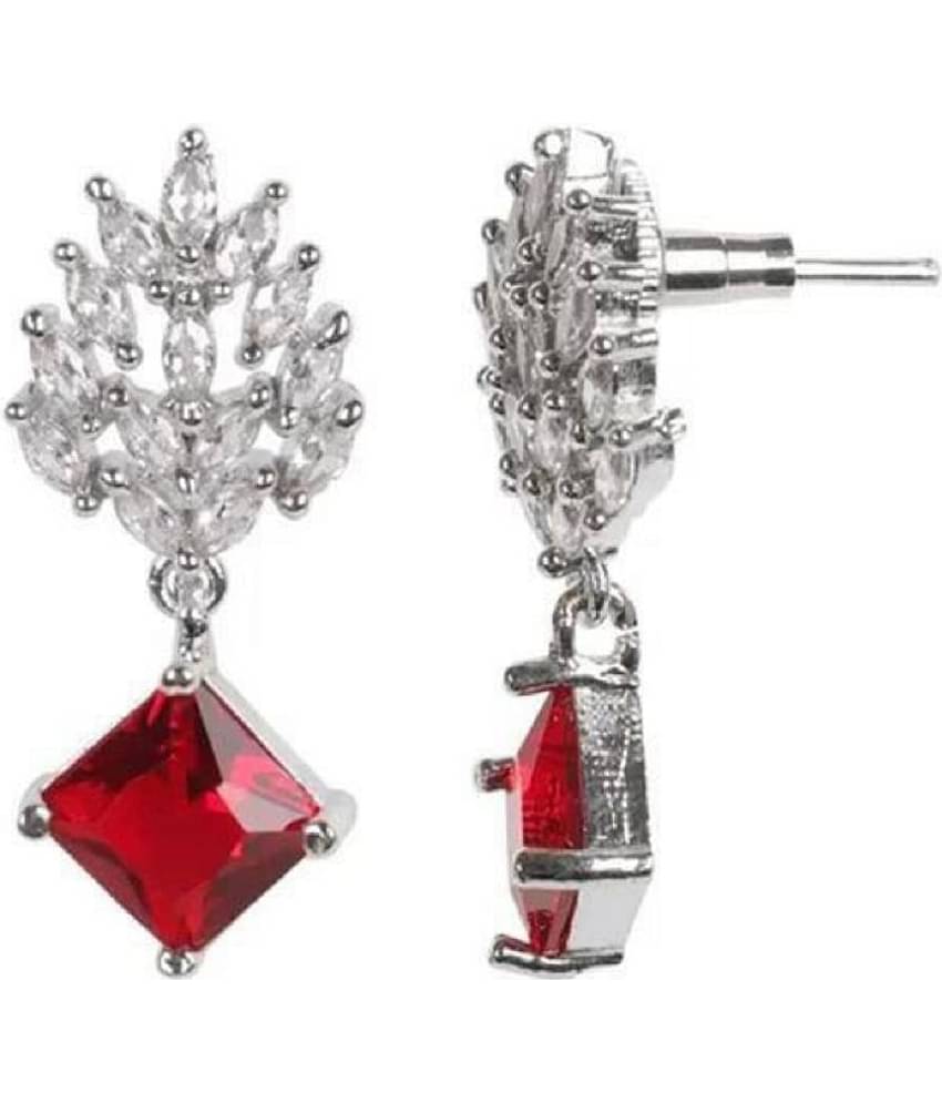 Charms Red Danglers Earrings ( Pack of 1 )