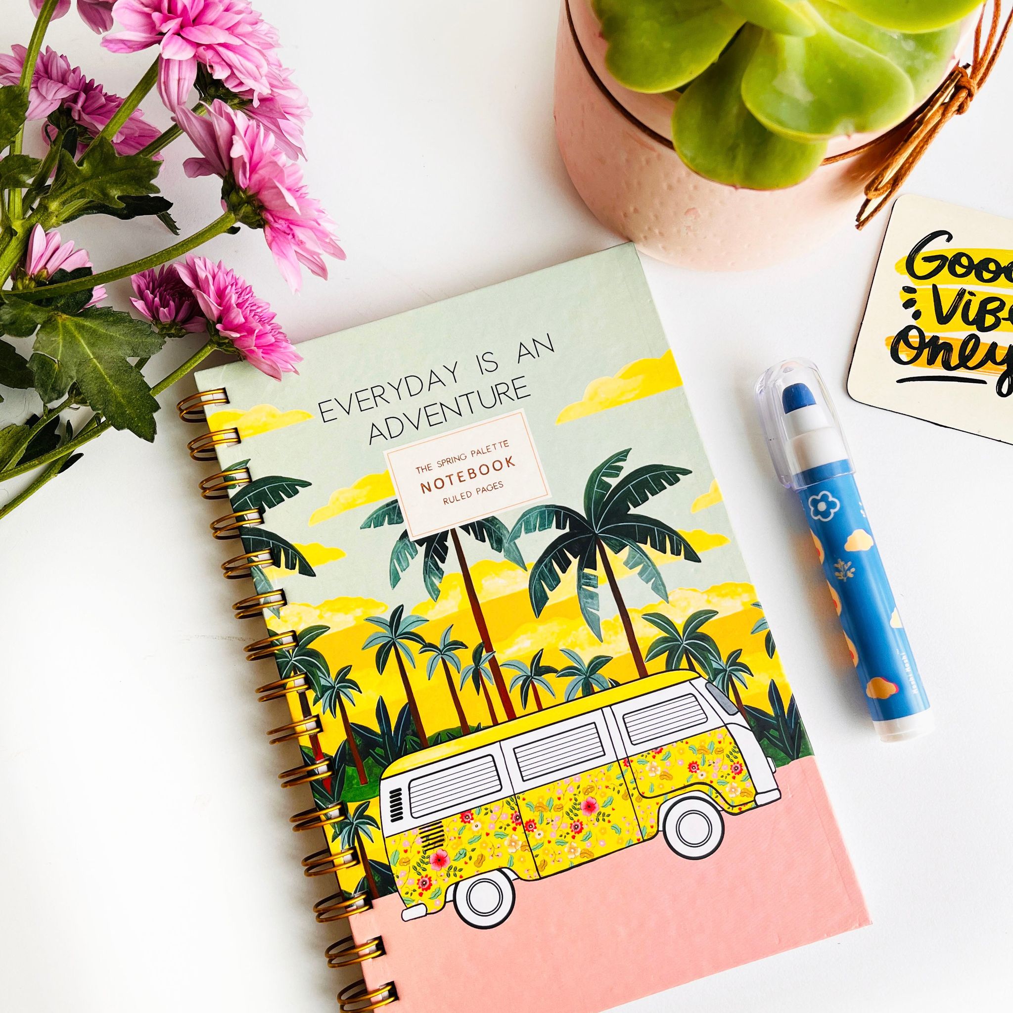 Everyday is an Adventure Hard-bound Spiral Notebook-Ruled