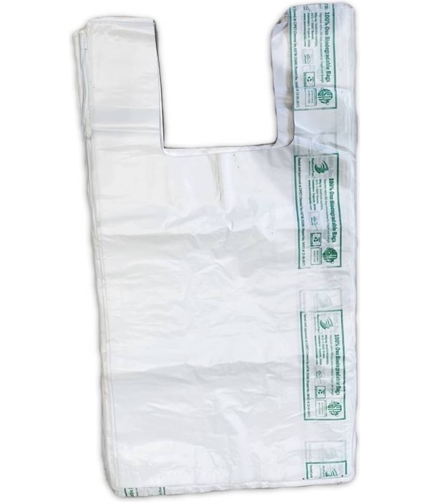 TUGS - Off White Fabric Biodegradable Carry Bags Pack of 1