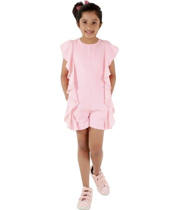 Kids Cave Crepe A-line For Girls ( Pack of 1 , Pink )
