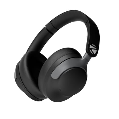ZEBRONICS SILENCIO 111, Wireless Headphone, Hybrid ANC (50dB), 55*Hrs Backup, Transparency Mode, 40mm Titanium Drivers, 3 EQ Modes, ENC, Gaming Mode, Dual Pairing, Rapid Charge, Bluetooth v5.4 (Black) ZEBRONICS SILENCIO 111, Wireless Headphone, Hybrid AN