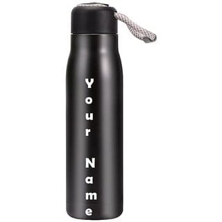 Solo Gift Customized Stainless Steel Water Bottle|Personalized Water Bottle|Gifts For Boyfriend/Girlfriend|Water Bottles For School|Pack Of 1|Corporate Gifts Black-500 Ml (B0Cr7Qwsrt)