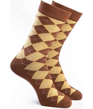 Man Arden - Brown Cotton Men's Mid Length Socks ( Pack of 1 )