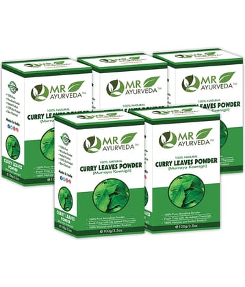 MR Ayurveda 100% Pure Kadi Patta Powder Hair Scalp Treatment 500 g Pack of 5