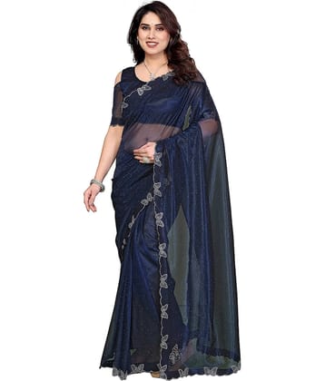 ANAND SAREES Net Solid Regular Saree With Unstitched Blouse Piece ( Pink )