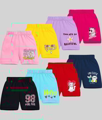 Kuchipoo Pack of 8 Cotton Blend Shorts For Boys ( Multi Color )