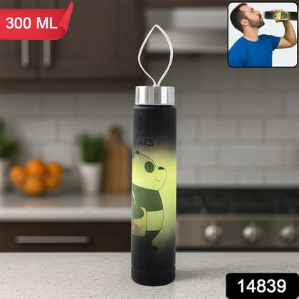 Cute Cartoon Printed Plastic Water Bottle (300 ML / 1 Pc)