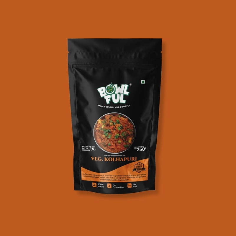 Bowlful Veg Kolhapuri - Authentic Spicy Vegetable Curry from Kolhapur