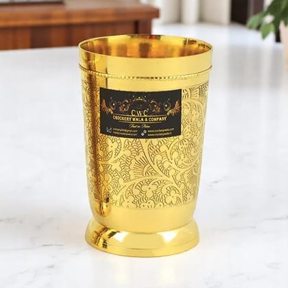 Brass Glass Etching Design Set of 6 Unique Gift Idea-SET of 2