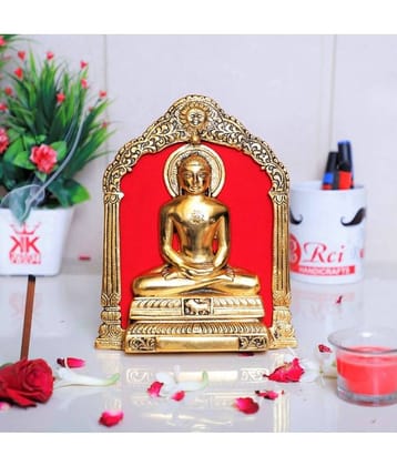 KridayKraft Aluminium Mahaveer Swami Idol ( 21.5 cm )