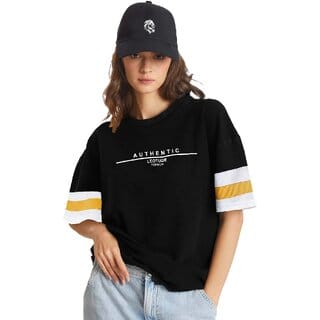 LEOTUDE Cottonblend Half Sleeve Oversized T-Shirts for Men