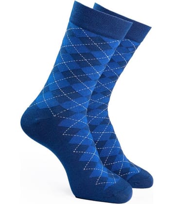 Man Arden - Navy Blue Cotton Men's Mid Length Socks ( Pack of 1 )