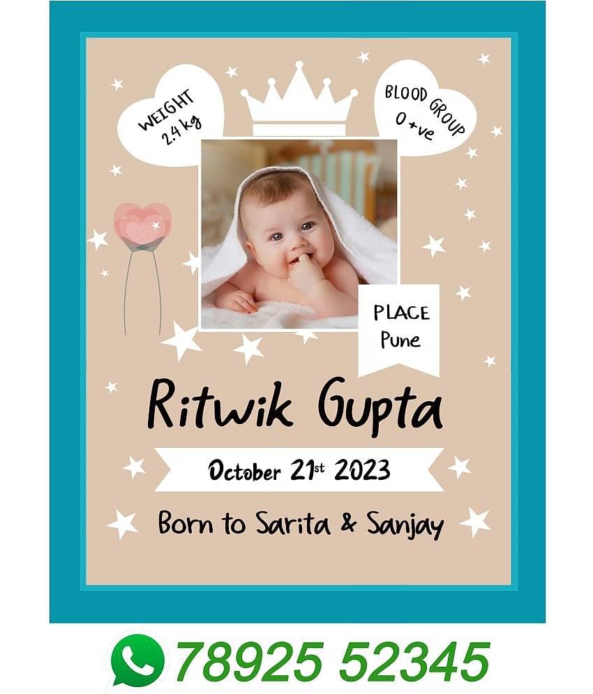 Indianara Wood Blue Photo Frame Sets - Pack of 1