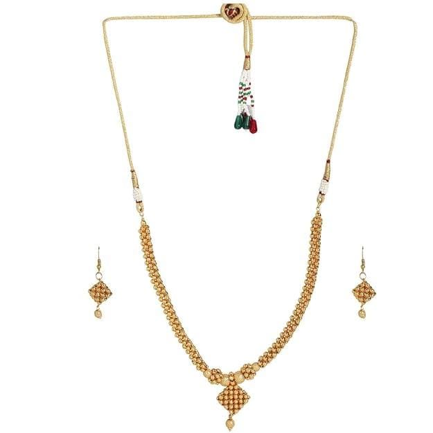 Gold-Plated Handcrafted Thushi Jewellery Set