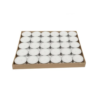 White Unscented Tea Light Candles – Pack of 50 (2g Each)