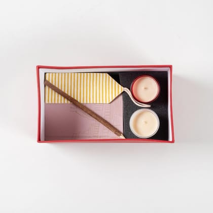 Eyaas Corporate Gift Set of Diary, Pencil, Candles And Book Mark