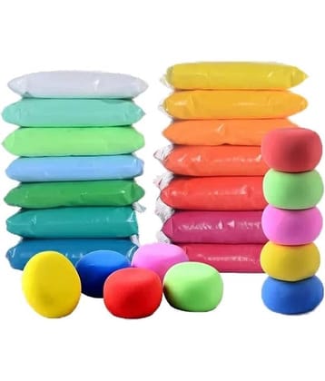 ECLET (Pack of 12) Air Dry Clay, Colorful Children Soft Clay, Creative Art Crafts, Gifts for Kids-Multi Color. Non-Toxic Modeling Magic Fluffy Foam Bouncing Clay Putty Kit for Kids with Tools .138