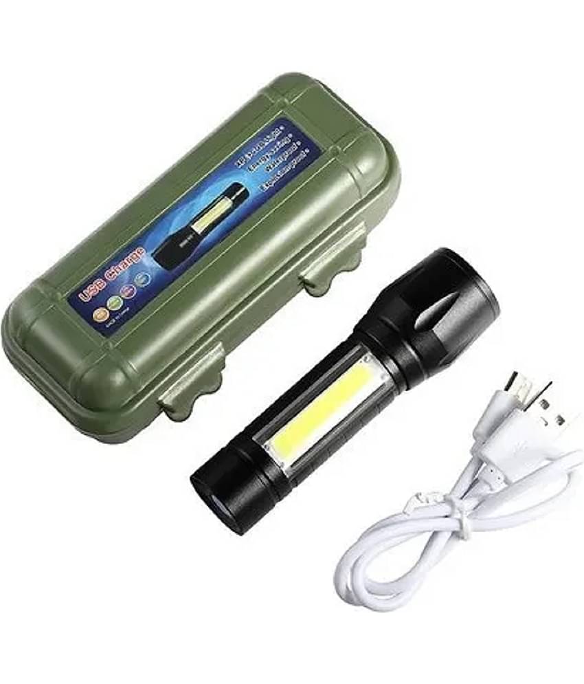 PAAVI - 20W Rechargeable Flashlight Torch ( Pack of 1 )