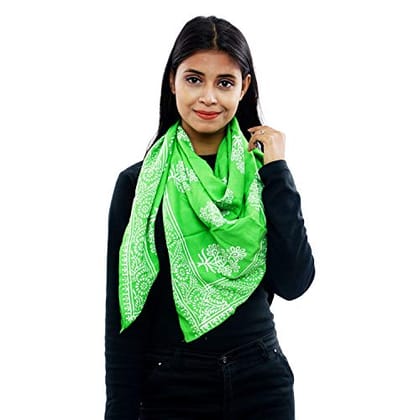 Eri Silk Printed Scarf Yellow