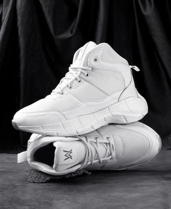 Woakers White synthetic leather Lace up Causal ShoesforMen - UK9