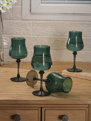 Jade Mist Wine Glass-Set Of 4