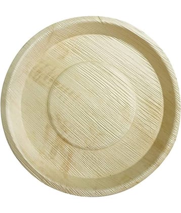 Agri Club Areca Leaves Round Disposal Plate 8 inch (Set of 25)