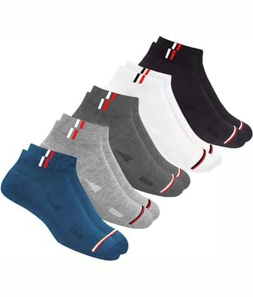 Cavenders Pack of 5 Men's Cotton Blend Ankle Length Socks ( Multicolor )