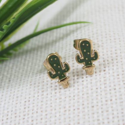 Cactus Design Stainless Steel Earring