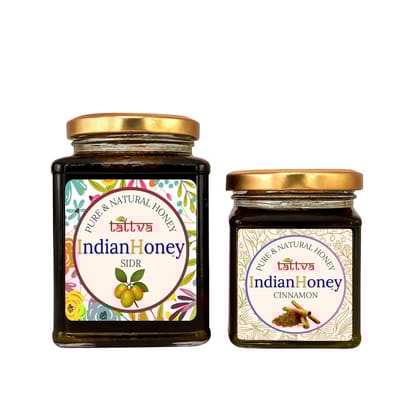 IndianHoney Premium & Highly Medicinal Sidr Honey & Metabolic & Warming Cinnamon Infused Honey Combo Pack (500gm & 230gm) Sidr & Cinnamon IndianHoney Premium & Highly Medicinal Sidr Honey & Metabolic & Warming Cinnamon Infused Honey Combo Pack (500gm & 230gm) Sidr & Cinnamon