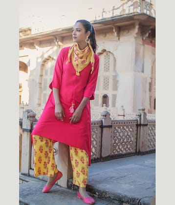 Juniper Rayon Kurti With Palazzo - Stitched Suit