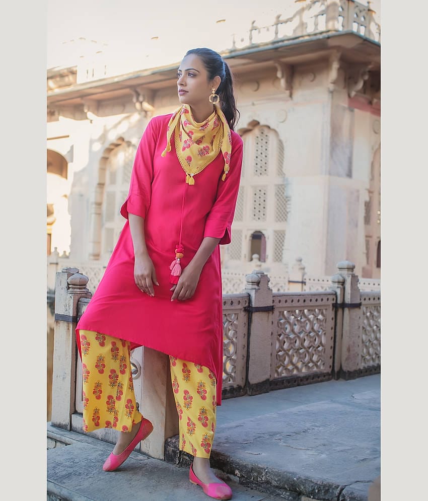 Juniper Rayon Kurti With Palazzo - Stitched Suit