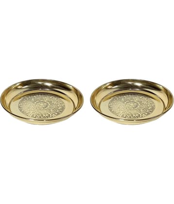 A & H ENTERPRISES - Sweet Dish Bowl / Halwa Bowl Brass Dessert Bowl 100 mL ( Set of 2 )