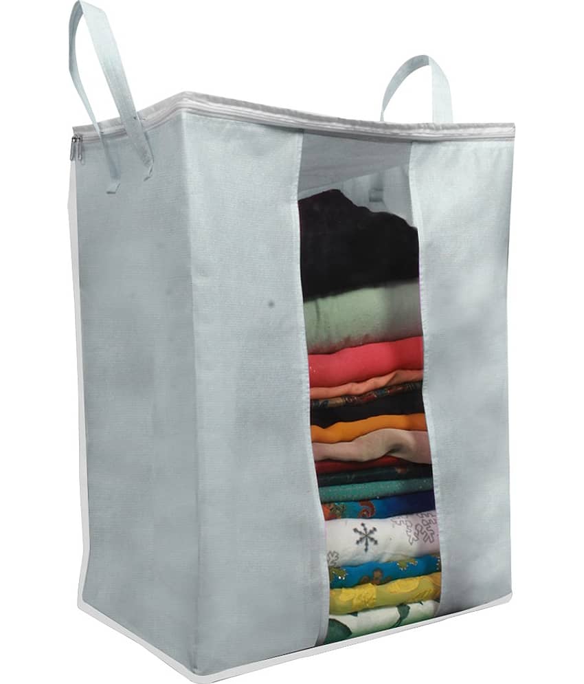 PrettyKrafts XXXL Saree Cover/Sari Organizer with Handles and Transparent Front Extra Large Sari Cover
