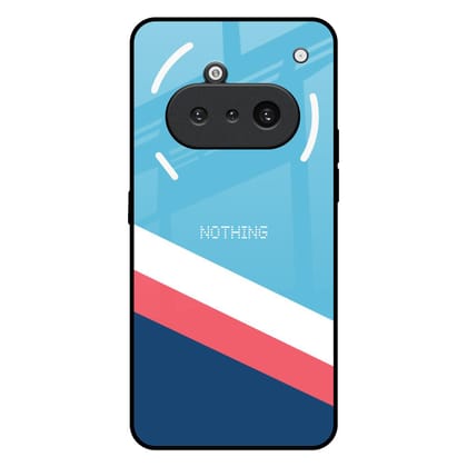 Pink & White Stripes Glass Case For Nothing Phone 3a