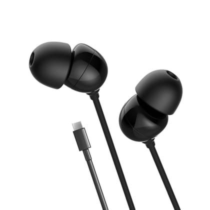 Blaupunkt EM06 in-Ear Type C Wired Earphone with Mic and Deep Bass -Black
