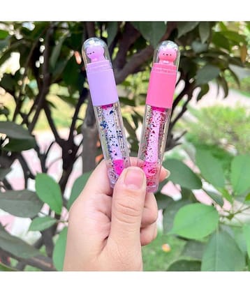 Adbeni Teddy Lip Gloss Tint, 7ml Hydrating Eye Catching Cute Packaging Attractive, 2pc (Assorted)