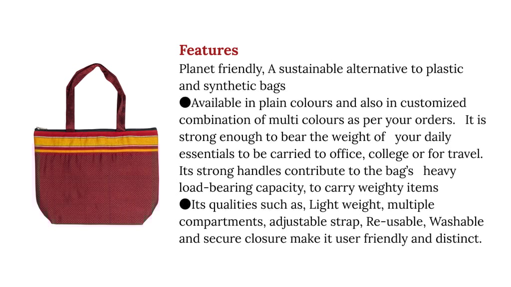 Khan Fabric Bag 1 Piece Each