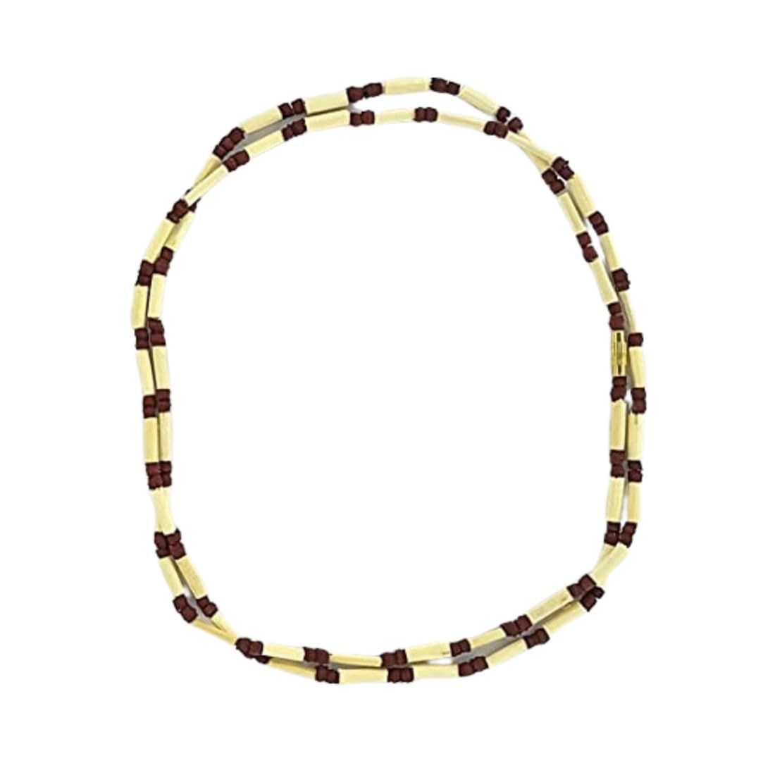 MAYAPURI Tulsi Kanthi Mala/Tulasi Mala for Neck, 2 Round | Holy Basil Wood Necklace