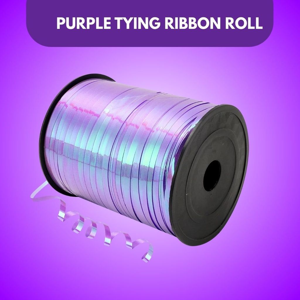 Iridescent Purple Balloon Tying Ribbon Roll - 1PC - Party and Festive Needs | Buy online on ZillyBuy